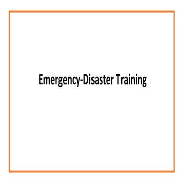 11 emergency-disaster training