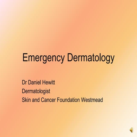 11. emergency dermatology