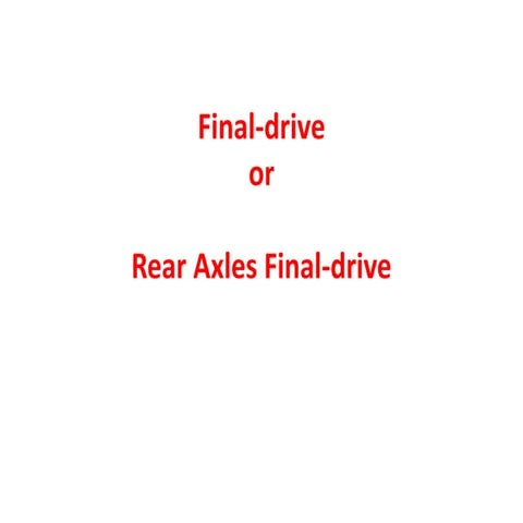 11 final drive