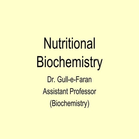 Nutritional biochemistry of Food Preservation Methods