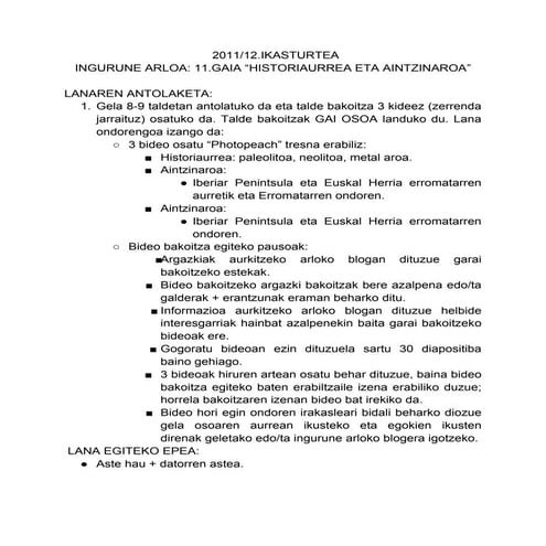 11.GAIA. GAIA LANTZEKO TALDEKO LANA