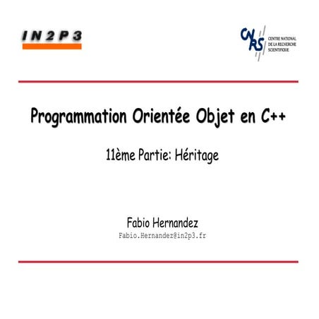 Partie 11: Héritage — Programmation orientée objet en C++