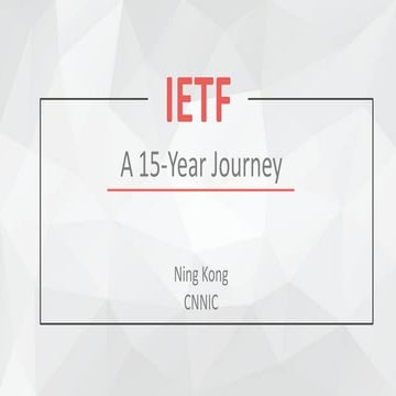ION Hangzhou - An IETF Journey for CNNIC