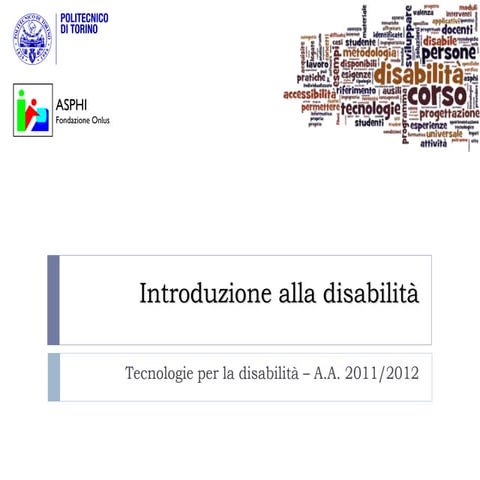 Introduzione alla disabilità