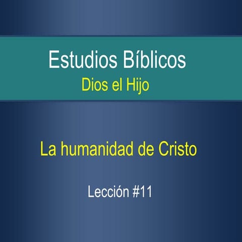 La humanidad de Cristo