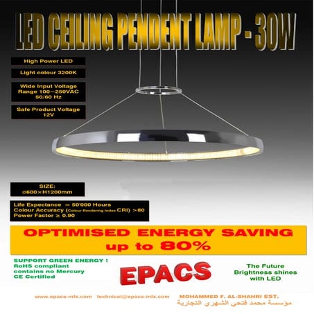 11 led-30 w-ceiling pendent lamp