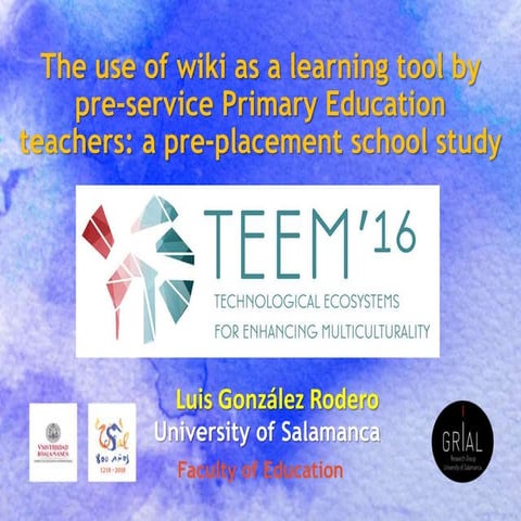 The use of wiki as a learning tool by pre-service Primary Education teachers:...