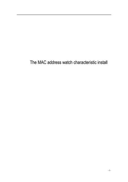 11 mac address table characteristic configuration