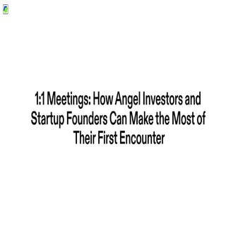Startup Founder & Angel 1:1