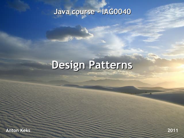 Java Course 11: Design Patterns