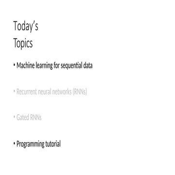 Recurrent Neural Networks and Long Short Term Memory (LSTM) | PPTX