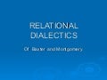 relational dialectics relational dialectics