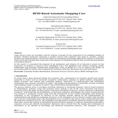 11.rfid based automatic shopping cart