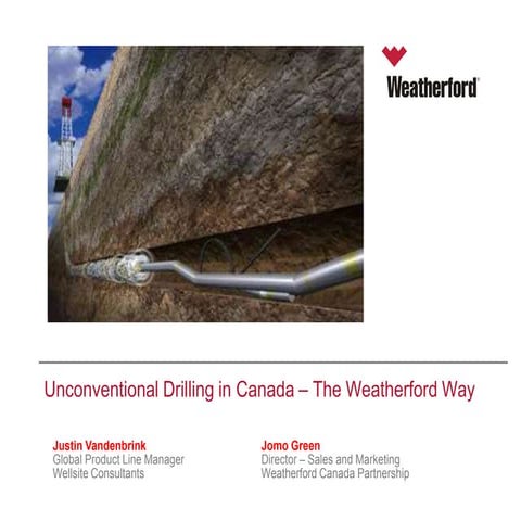 Unconventional Drilling in Canada – The Weatherford Way