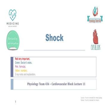 Pathophysiology of shock | PPTX