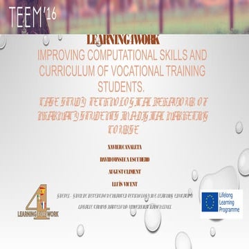 Improving computational skills and curriculum of Vocational Training students...