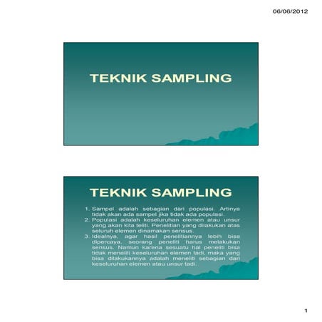 11 teknik sampling | PDF