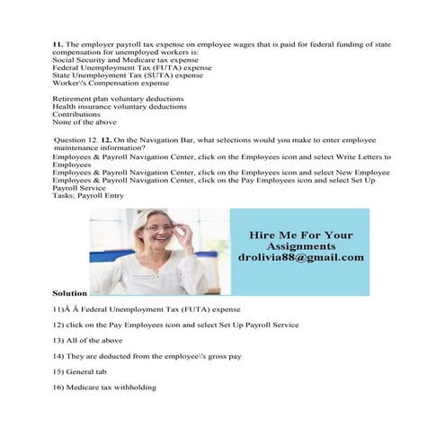 11- The employer payroll tax expense on employee wages that is paid fo.docx