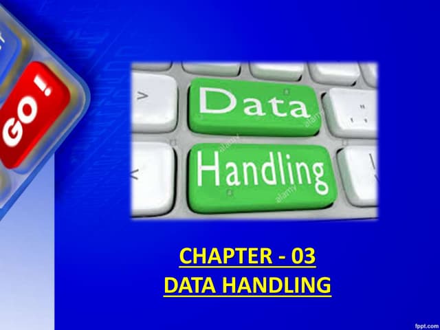 11 Unit 1 Chapter 03 Data Handling | PPTX