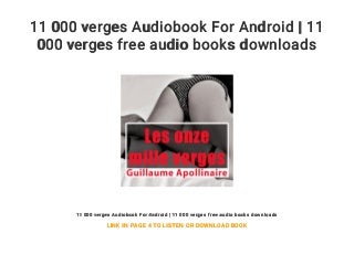 11 000 verges Audiobook For Android - 11 000 verges free audio books downloads