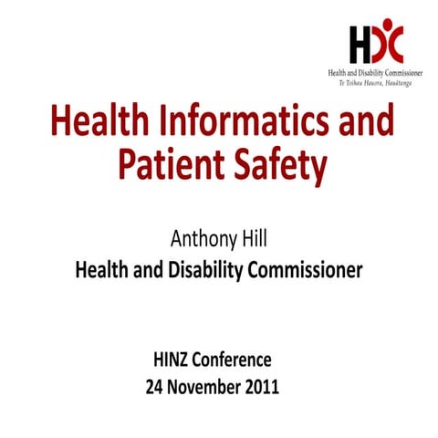 Health Informatics and Patient Safety