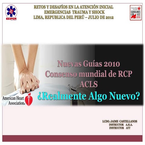 Reanimación cerebro cardio–pulmonar “nuevas guías” - CICAT-SALUD