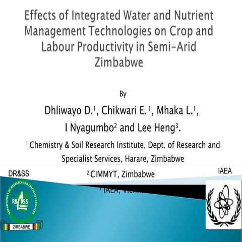 Effects of integrated water and nutrient management technologies on crop and ...