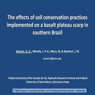 The effects of soil conservation pr...