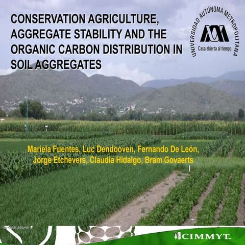 Conservation agriculture, aggregate stability and the organic carbon distribu...