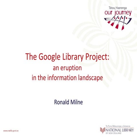 Google Library Project - Settlement | PPT