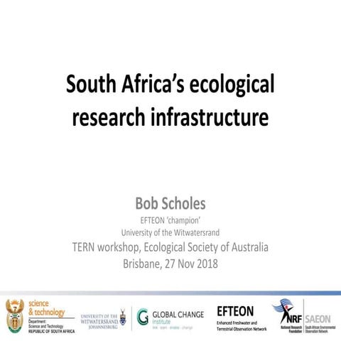 Prof Bob Scholes (Wits University, South Africa) presenting at the AusLTER Fo...