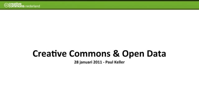 Creative Commons en Open Data