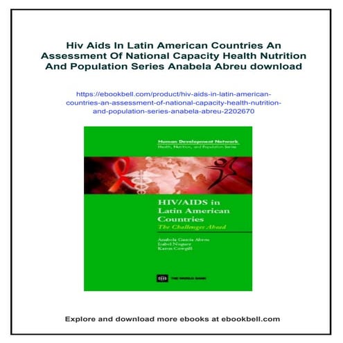 Hiv Aids In Latin American Countries An Assessment Of National Capacity ...