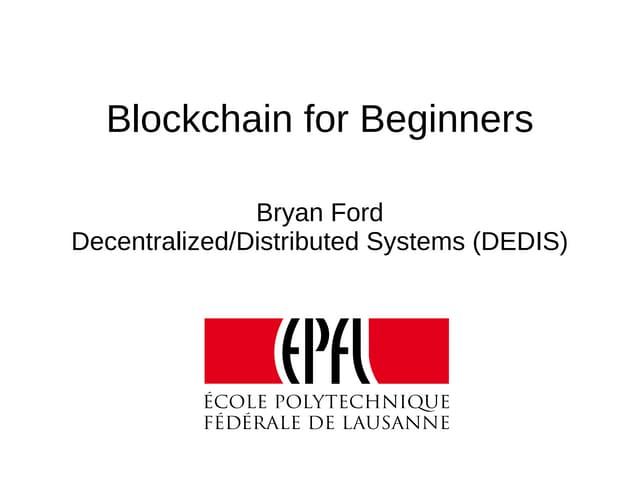 Blockchain for Beginners 