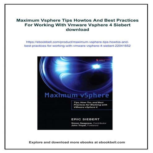 Maximum Vsphere Tips Howtos And Best Practices For Working With Vmware Vspher...