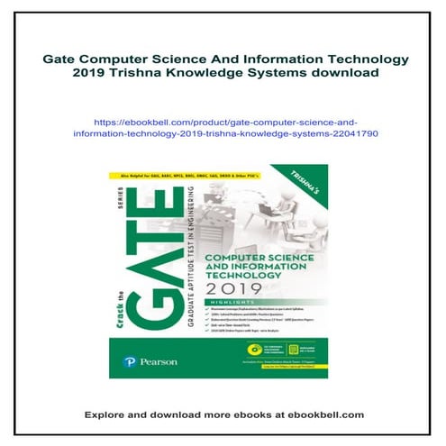 Gate Computer Science And Information Technology 2019 Trishna Knowledge Systems