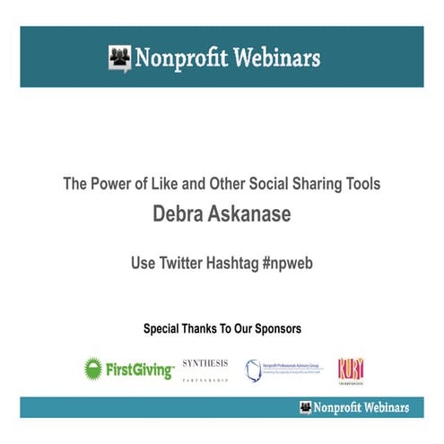 The Power of Like and Other Social Sharing Tools