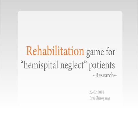 Post stroke hemispatial neglect syndrome | PPTX