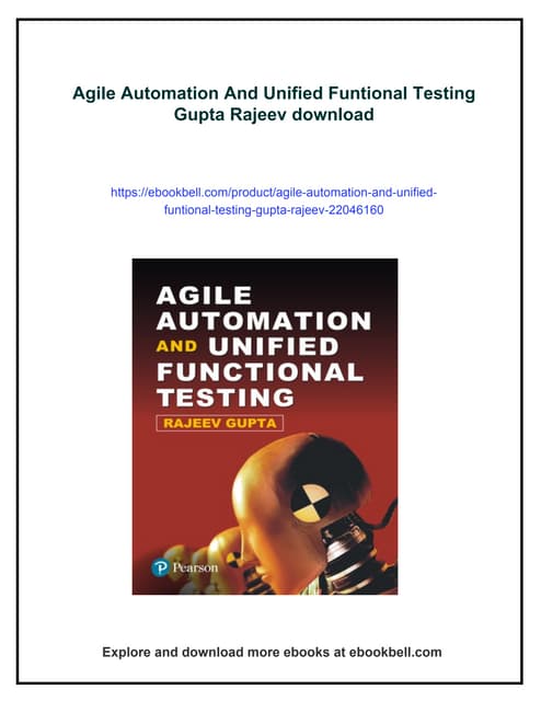 Agile Automation And Unified Funtional Testing Gupta Rajeev