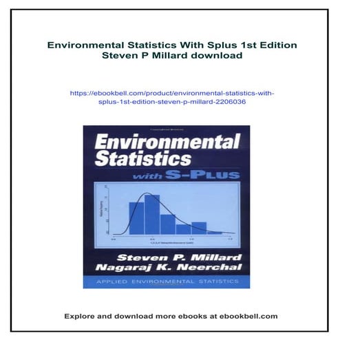 Environmental Statistics With Splus 1st Edition Steven P Millard