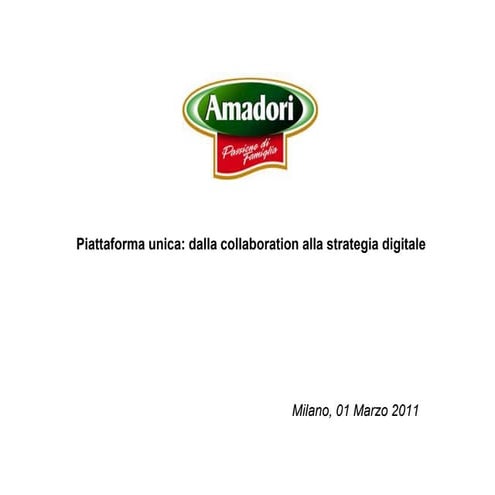 Progetto Digital Strategy Amadori