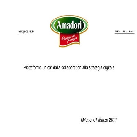 Piattaforma unica: dalla collaboration alla strategia digitale 