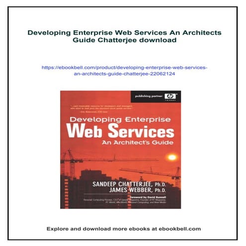 Developing Enterprise Web Services An Architects Guide Chatterjee