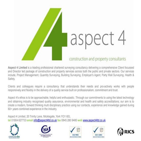 Aspect 4 Current Projects - 11/03/11