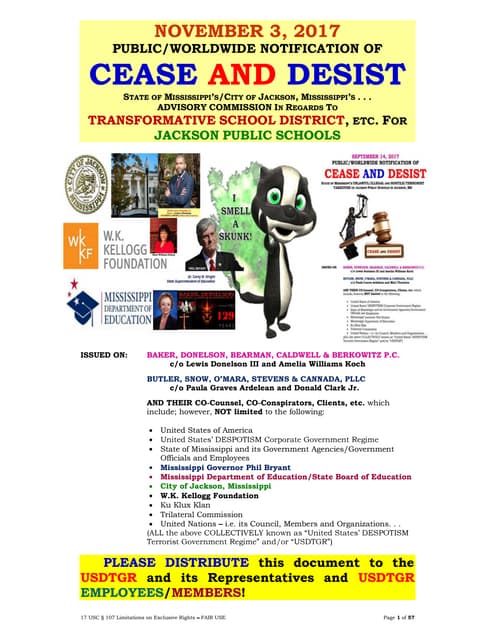 110317 CEASE & DESIST - BAKER DONELSON  and BUTLER SNOW