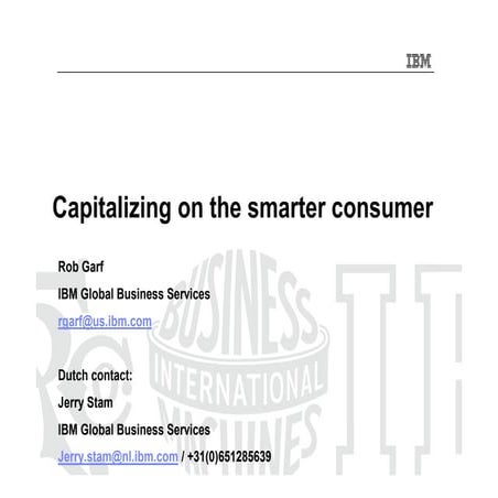 Whats going on in retailing - IBM - Rob Garf - Plenary session final