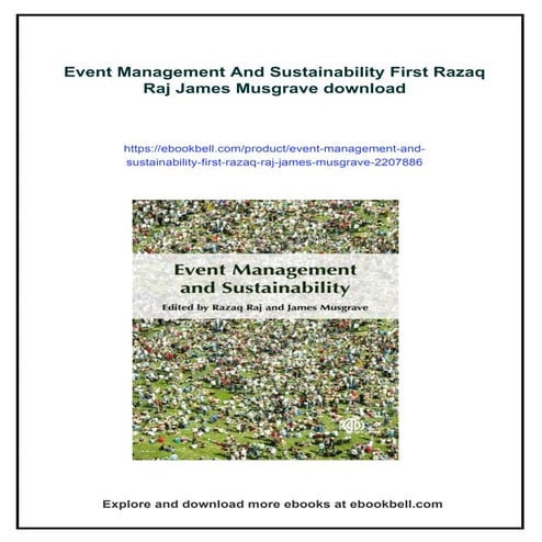Event Management And Sustainability First Razaq Raj James Musgrave | PDF