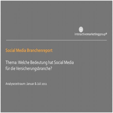 Social Media Versicherungsbranche