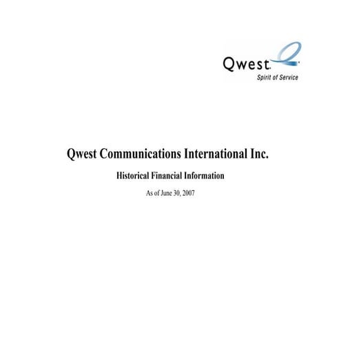 qwest communications Q_2Q07_histres