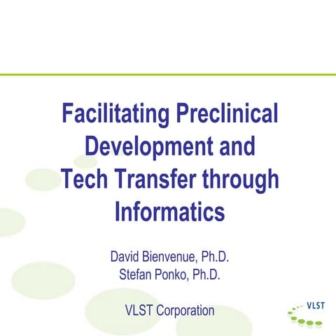 Preclinical Scale Bioprocessing, Nov. 2, 2009